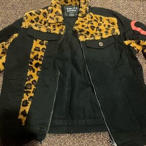 Rage of a Rebellion Black and Leopard Jacket